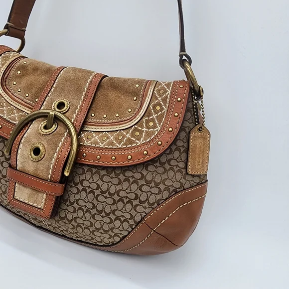 Coach 11517 Soho Signature Vintage Y2K Studded Southwest Shoulder Bag - Picture 5 of 13